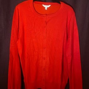 Simple Red Cardigan - Never Worn!